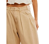 Free People Women's Sweet Talk Pleat-Front Chino Pants