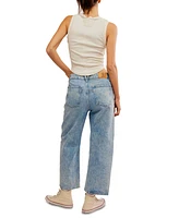 Free People Women's Deep Trance High Rise Barrel Jeans