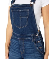 Celebrity Pink Juniors' Cuffed Shorts Denim Overalls