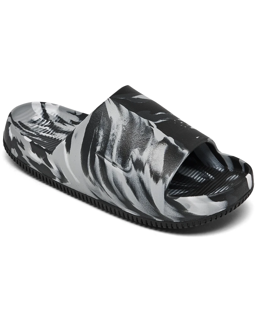 Nike Men's Calm Marbled Slide Sandals from Finish Line