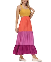 Frye Women's Smocked Colorblock Maxi Dress