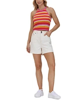 Frye Women's Striped Crochet Halter Tank