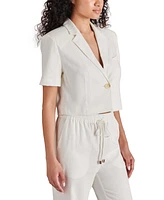 Steve Madden Women's Fayette Cropped Short-Sleeve Blazer