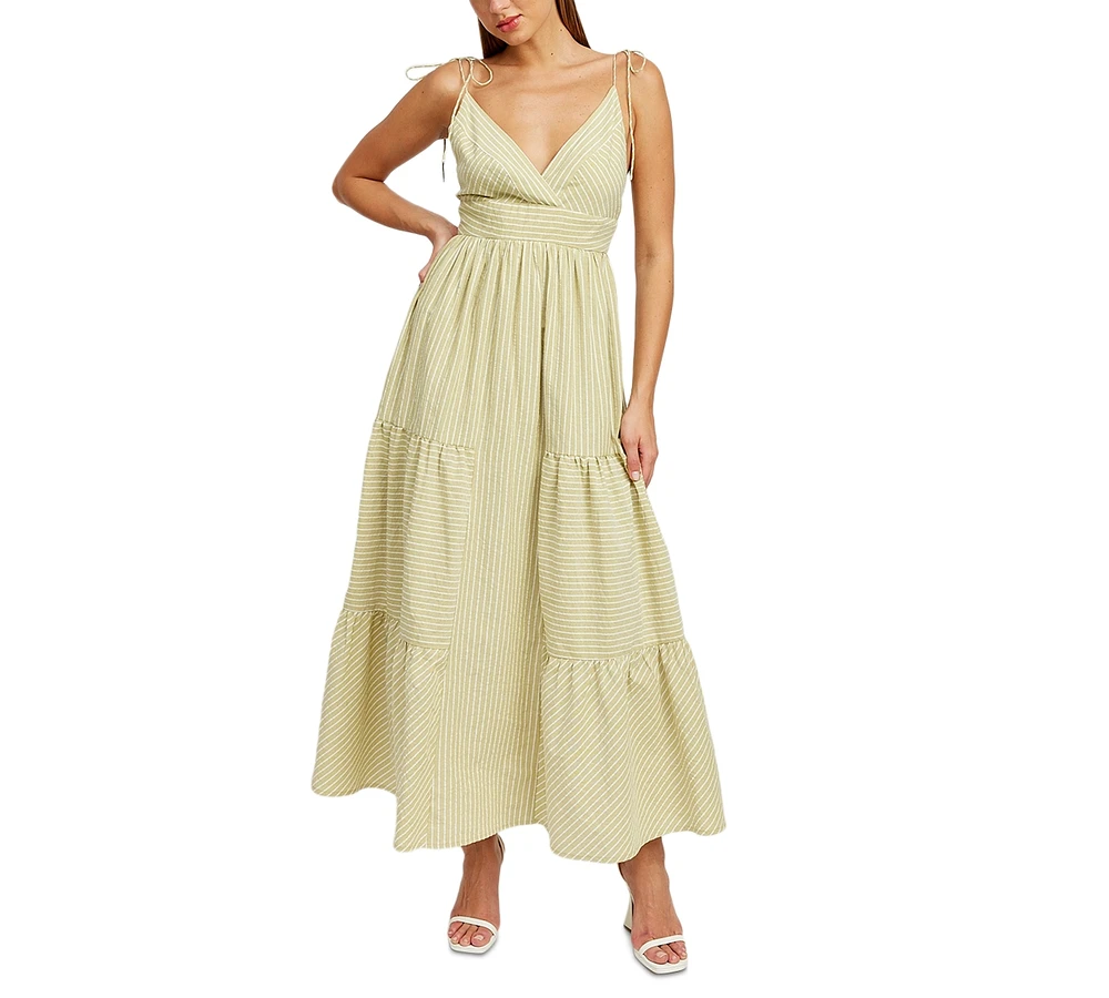 En Saison Women's Amara Tiered V-Neck Maxi Dress