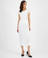 Kasper Crepe Column Skirt