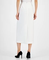 Kasper Crepe Column Skirt