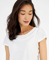 Kasper Petite Cowl-Neck Top