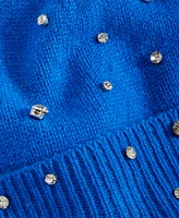 Charter Club Cashmere Embellished Cuffed Beanie, Created for Macy's