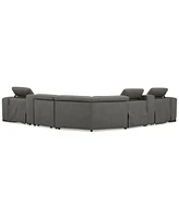 Lovro 7-Pc. Leather Sectional with 3 Power Motion Chairs & 2 Consoles, Created for Macy's