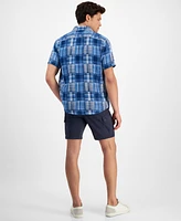 Sun + Stone Men's Baldwin Regular-Fit Patchwork Plaid Button-Down Shirt, Created for Macy's