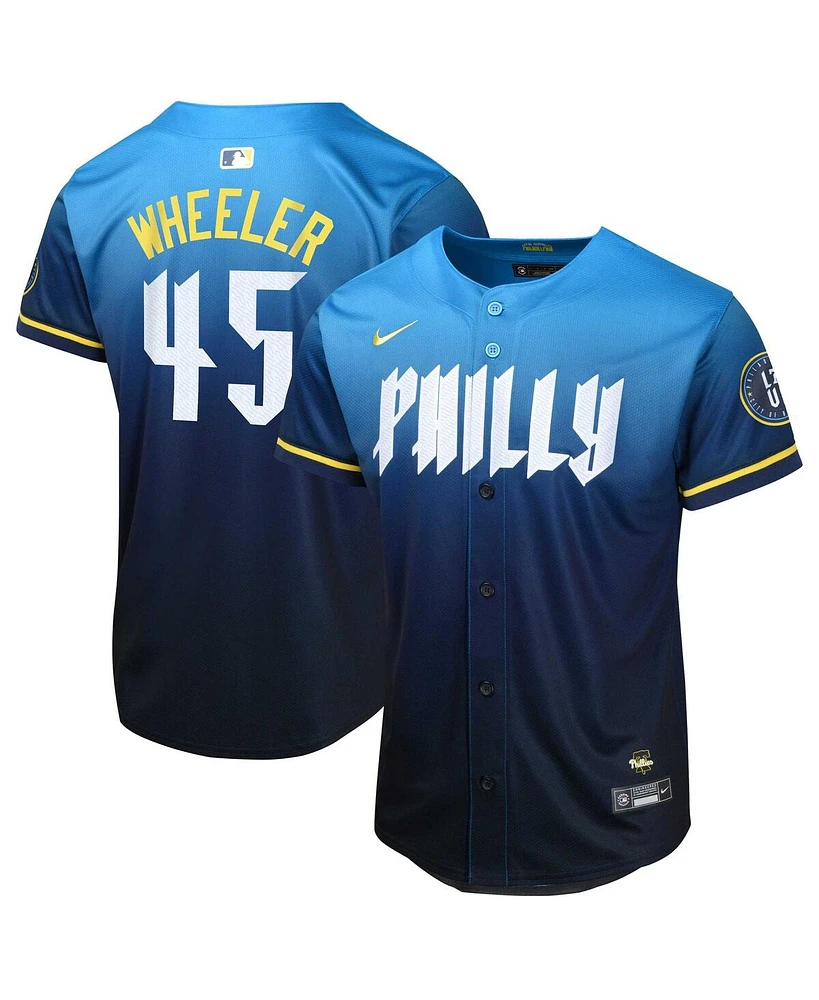 Nike Big Boys and Girls Zack Wheeler Blue Philadelphia Phillies 2024 City Connect Limited Player Jersey