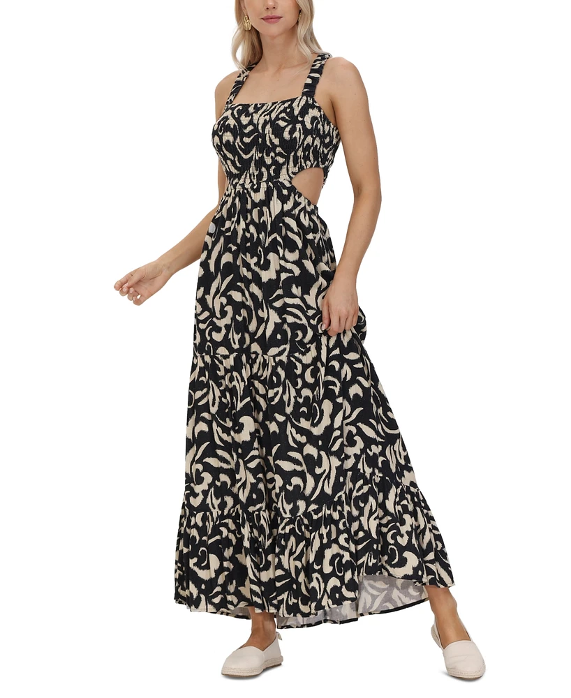 Frye Women's Smocked Cutout Maxi Dress