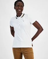 Tommy Hilfiger Women's Glitter-Collar Polo Shirt