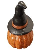 National Tree Company 7" Halloween Jack O' Lantern with Led Lights, Orange