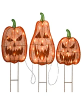 National Tree Company 26" Pre-Lit Jack-o-Lantern Garden Stakes