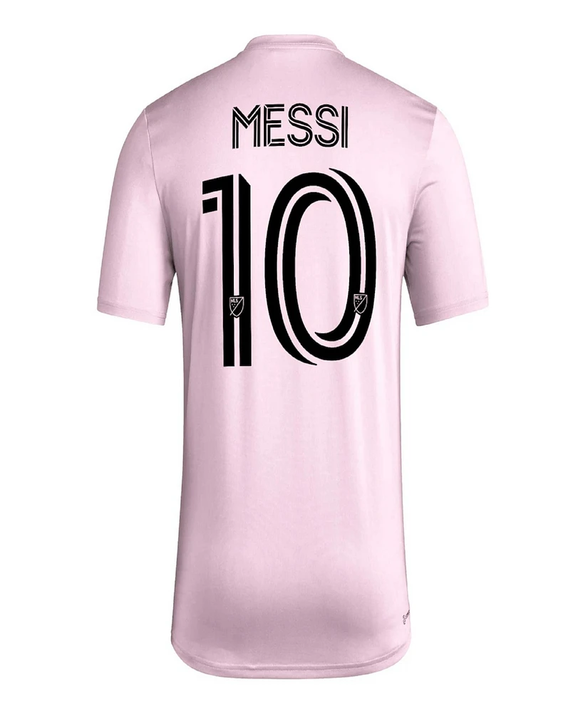 Adidas Men's Lionel Messi Pink Inter Miami Cf Pregame T-Shirt