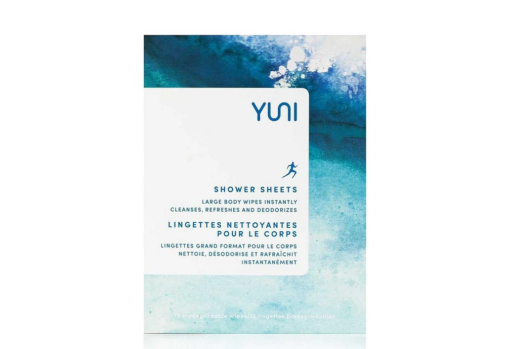 Yuni Beauty Yuni Shower Sheets 12 Ct Peppermint Citrus