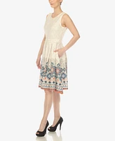 Women's Fit and Flare Knee Length Dress