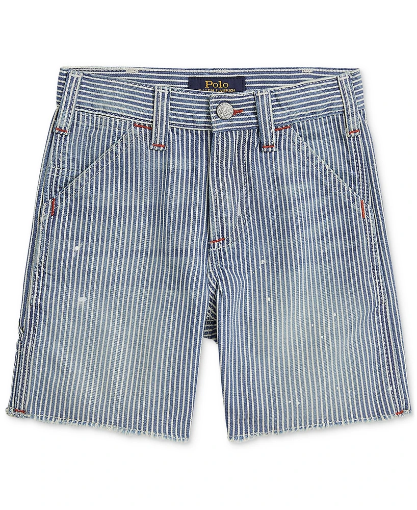 Polo Ralph Lauren Toddler & Little Boys Indigo Striped Denim Carpenter Shorts