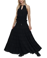 Frye Women's Smocked-Waist Tiered Maxi Skirt