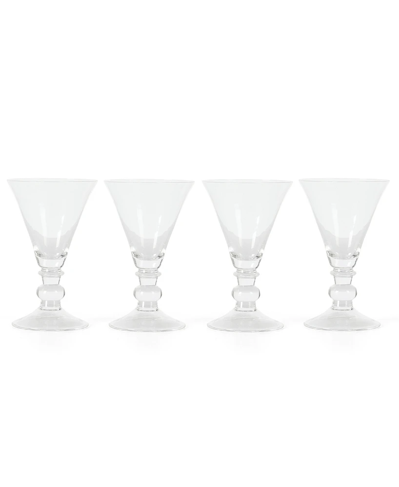 Martha Stewart Crispa Handmade Glassware, Set of 4