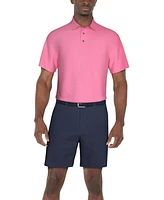 Pga Tour Men's Short-Sleeve Mini-Check Performance Polo Shirt