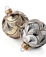 Holiday Lane Shine Bright Set of 22 Silver and Gold Glass Ornaments, Created for Macy's