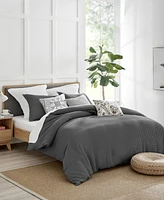 Levtex Mills Waffle Textured 3-Pc. Duvet Cover Set, King/California King