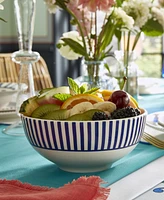 Spode Blue Italian Steccato Rimless Bowls, Set of 4