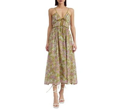 En Saison Women's Sedna Pleated Floral Maxi Dress