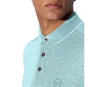 A|X Armani Exchange Men's Slim Fit Two-Tone Short-Sleeve Logo Polo Shirt