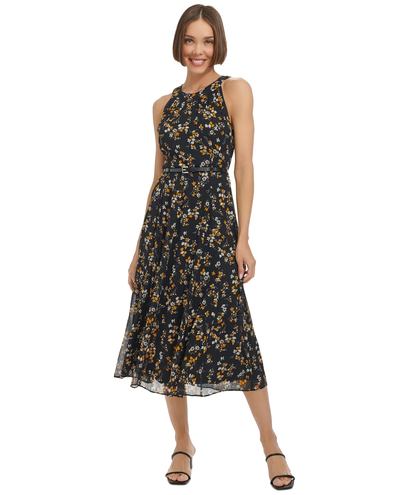 Tommy Hilfiger Women's Floral-Print Halter Midi Dress