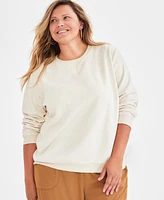 Style & Co Plus Heather Fleece Sweatshirt, Created for Macy's