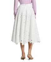 Mac Duggal Women's Embroidered Floral A Line Midi Skirt