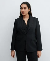 Mango Women's 100% Linen Suit Blazer