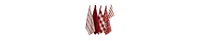 Design Imports Assorted Pattern, Kitchen Collection, Dishtowels Dishcloth, Garnet, 5 Piece