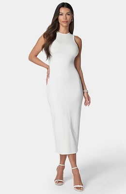 Bebe Women's Rib Sleeveless Midi Dress