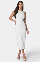 Bebe Women's Rib Sleeveless Midi Dress