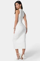 Bebe Women's Rib Sleeveless Midi Dress