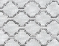 Kate Aurora White & Gray Complete 3 Piece Moroccan Geometric Kitchen Curtain Tier & Valance Set
