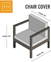 Khomo Gear Chair Cover Weatherproof Outdoor Patio Protector 38" x 36" x 36" Grey