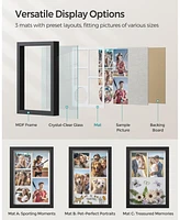 Slickblue Deep Memory Display Case For Desk Wall Decor With Wood Push Pins - Set Of 2