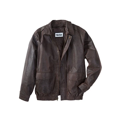 KingSize Big & Tall Leather Aviator Bomber