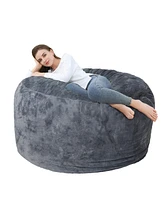 Caromio 4FT Giant Bean Bag Chair Cover (Cover only, No Filler) Soft Pv Fleece Washable