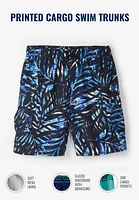 KingSize Big & Tall 8" Printed Cargo Swim Trunks