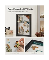 Slickblue Deep Memory Display Case For Desk Wall Decor With Wood Push Pins