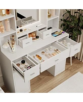 Streamdale Furniture Smart mirror dressing table with storage and drawers