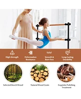 Sugift 4 Foot Portable Freestanding Double Ballet Barre