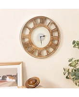 Slickblue Silent Wall Clock with Classic Frame and Classic Roman Number