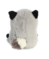 Aurora Mini Ripley Raccoon Rolly Pet Round Plush Toy Gray 5"